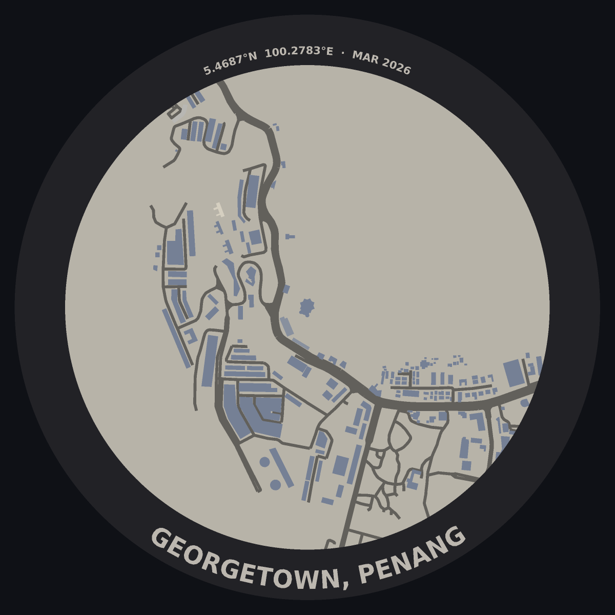 Georgetown, Penang relief disc
